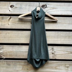 UO Dark Green Halter Top Turtleneck